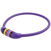 M-Wave cijfer-kabelslot silicone paars 65cm12mm