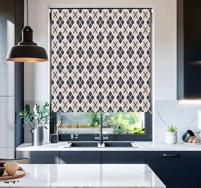 Ruiten patroon raambekleding Scandinavisch