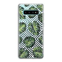Geometrische jungle: Samsung Galaxy S10 Plus Transparant Hoesje