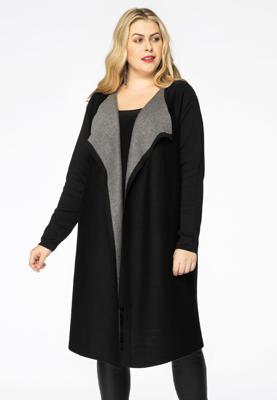 Yoek Vest met contrast | Zwart | Maat 50/52