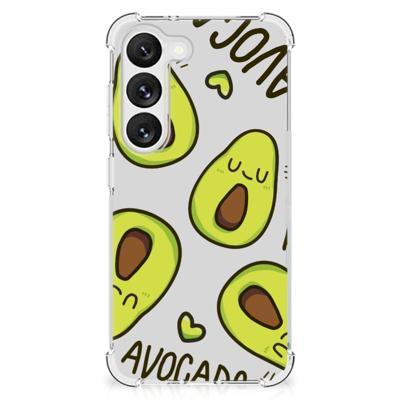 Samsung Galaxy S23 Stevig | Bumper Hoesje | Avocado Singing Samsung Galaxy S23 Stevig | Bumper Hoesje | Avocado Singing