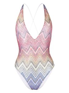 Missoni maillot de bain à motif de chevrons - Rose