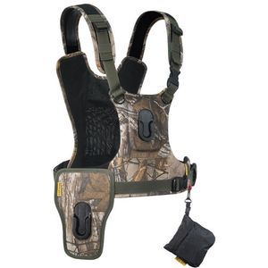 Cotton Carrier Camera Vest  voor 2 camera&apos;s met heupholster Realtree XTRA Camo