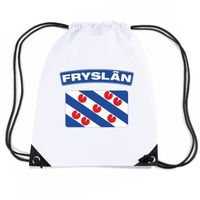 Friesland nylon rugzak wit met Friese vlag - thumbnail