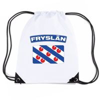 Friesland nylon rugzak wit met Friese vlag Friesland nylon rugzak wit met Friese vlag
