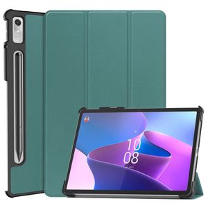 Lunso - Lenovo Tab P11 Pro Gen 2 (2e generatie) - Tri-Fold Bookcase hoes - Groen