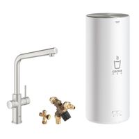 Kokendwaterkraan Grohe Red New Duo met L Uitloop en L Size Boiler RVS