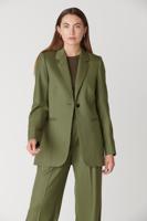 Floria Collective Dames Blazer Janne in het Olijf Groen - Handgemaakt Colbert van Merino Wol - Getailleerd Oversized Look