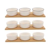 Food For Fun Schaalset op bamboe plank 9x6x33cm