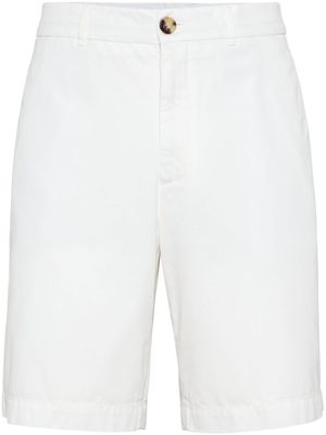 Brunello Cucinelli bermuda à taille haute - Blanc