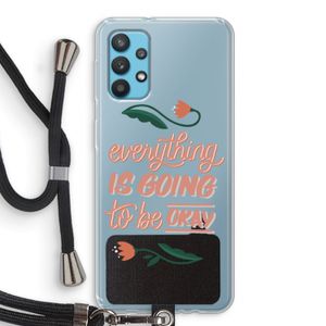 Optimistic flower girl: Samsung Galaxy A32 4G Transparant Hoesje met koord