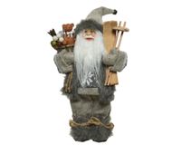 Kerstman polyester l30b17h45cm grs - Decoris