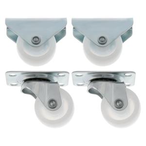 AMIG transportwiel set - 2x zwenkwielen - 2x bokwielen - D30mm - nylon