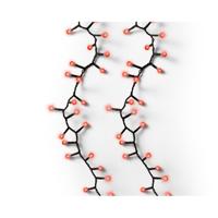 Kerstverlichting - 2x - rood - 1100 cm - 500 lampjes - twinkelend effect lichtsnoer