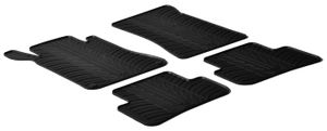Rubbermatten passend voor Mercedes C-Klasse W203 2001-2007 (T-Design 4-delig+montageclips) GL0326