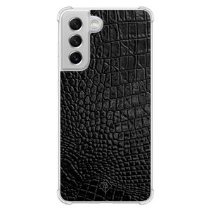 Samsung Galaxy S21 FE shockproof hoesje - Croco zwart