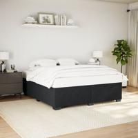 Bedframe zonder matras 200x200 cm fluweel zwart