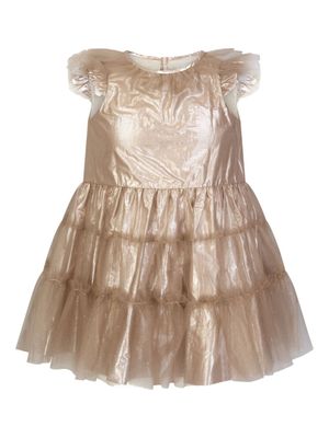 Bonpoint robe courte Charabia à paillettes - Or