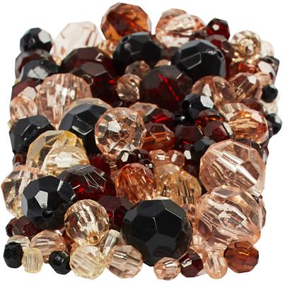 Creativ Company Facet kralen, afm 4-12 mm, gatgrootte 1-2,5 mm, ca. 860 stuk, goud, 250 gr/ 1 doos