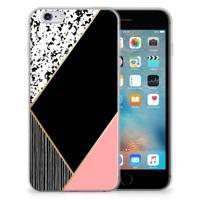 Apple iPhone 6 | 6s | TPU Hoesje | Zwart Roze Vormen