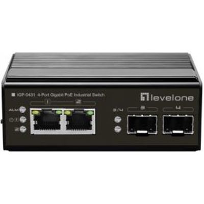 LevelOne IGP-0431 netwerk-switch Gigabit Ethernet (10/100/1000) Power over Ethernet (PoE) Zwart