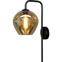 Masterlight Zwarte wandlampQuinto met smoke glas - 3262-05-05-3