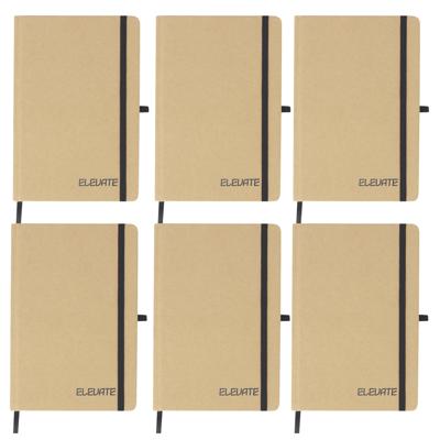 Notitieboekje Elevate - 6x - A5 formaat - zwart - 14 x 21 cm ? karton/papier ? Opschrijfboekje