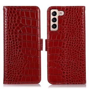 Crocodile Series Samsung Galaxy S23+ 5G Wallet Leren Hoesje met RFID - Rood