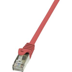 LogiLink CP1074S RJ45 Netwerkkabel, patchkabel CAT 5e F/UTP 5.00 m Rood Snagless 1 stuk(s)