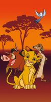 Disney strandlaken Lion King 70 x 140 cm katoen bruin/oranje - thumbnail