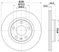 Remschijf 8DD355127311