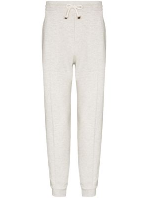 Brunello Cucinelli pantalon de jogging à lien de resserrage - Blanc