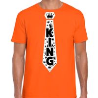 Oranje Koningsdag t-shirt - king stropdas - heren - thumbnail