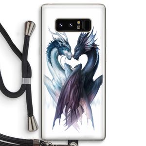 Yin Yang Dragons: Samsung Galaxy Note 8 Transparant Hoesje met koord