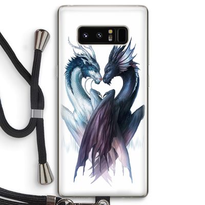 Yin Yang Dragons: Samsung Galaxy Note 8 Transparant Hoesje met koord