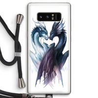 Yin Yang Dragons: Samsung Galaxy Note 8 Transparant Hoesje met koord