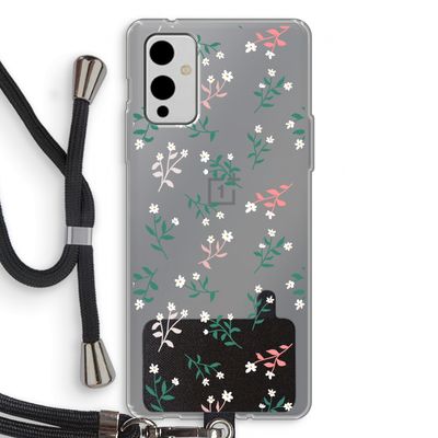 Small white flowers: OnePlus 9 Transparant Hoesje met koord