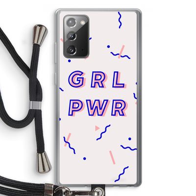 GRL PWR: Samsung Galaxy Note 20 / Note 20 5G Transparant Hoesje met koord