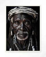Urban Cotton Wandkleed 'Kabila' 110 x 145cm in Floating Frame - off white