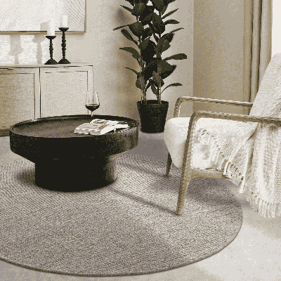 Wollen Vloerkleed Francois Rond - Beige Xcm - - Dekbed-Discounter.nl