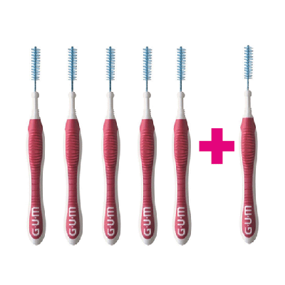 GUM Trav-Ler 1.4 mm roze - 5+1 Gratis