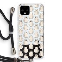 Uilen: Pixel 4 Transparant Hoesje met koord