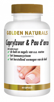 Golden Naturals Caprylzuur & Pau D&apos;Arco Formule Capsules
