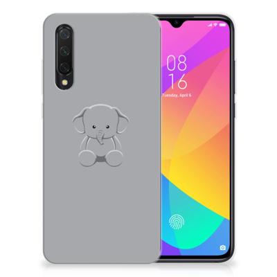 Xiaomi Mi 9 Lite Telefoonhoesje met Naam Grijs Baby Olifant Xiaomi Mi 9 Lite Telefoonhoesje met Naam Grijs Baby Olifant