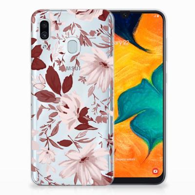 Smartphone hoesje Samsung Galaxy A30 Watercolor Flowers