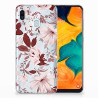 Smartphone hoesje Samsung Galaxy A30 Watercolor Flowers