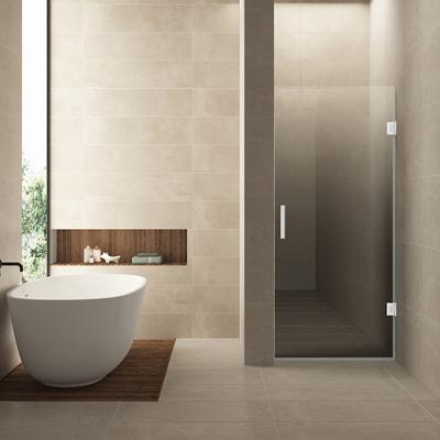 Nisdeur Rechts Wiesbaden Less 70x200 cm 8 mm Nano Spiegelrook- Naar Helder Glas Mat Wit
