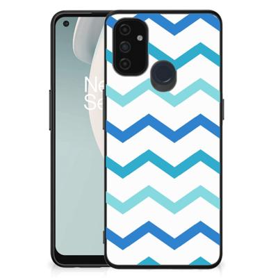 OnePlus Nord N100 Back Case Zigzag Blauw