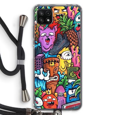 Vexx Mixtape: Samsung Galaxy A22 5G Transparant Hoesje met koord