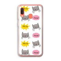 Meow: Samsung Galaxy A20e Transparant Hoesje
